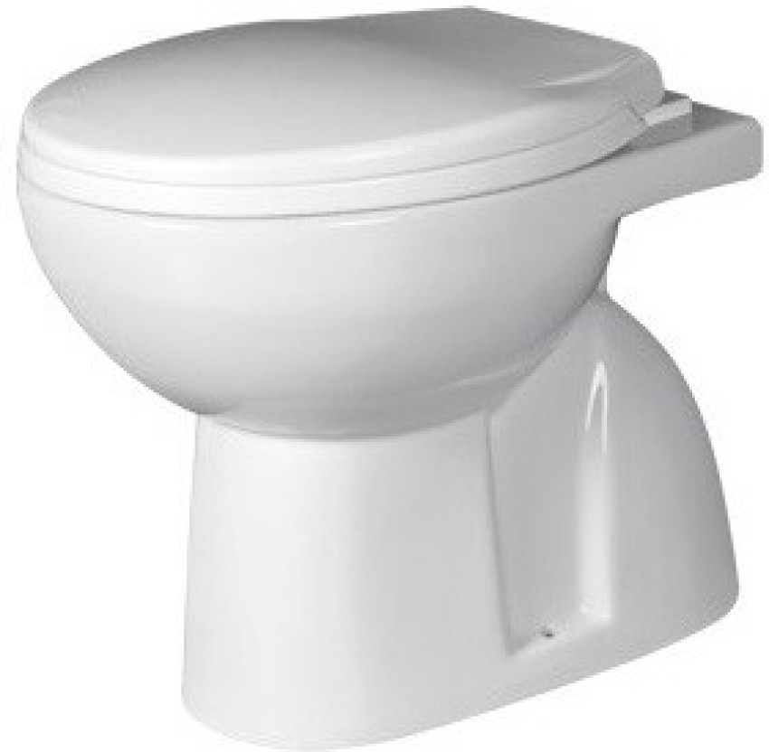 Belmonte Ceramic Floor Mounted European Water Closet/One Piece Western  Toilet Commode/WC/EWC Square S Trap 100mm / 4 Inch with Slow Motion/Soft  Close Slim Seat Cover 55cm x 36cm x 40cm (White) 