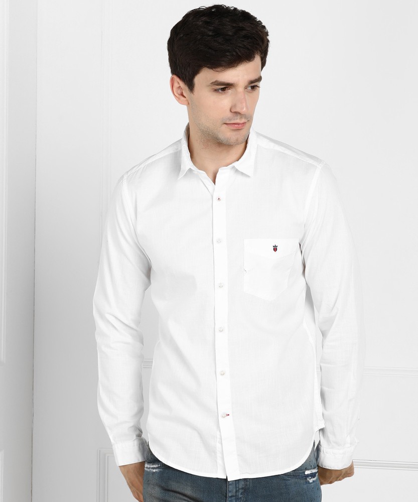 LOUIS PHILIPPE Men Solid Casual White Shirt - Buy LOUIS PHILIPPE Men Solid  Casual White Shirt Online at Best Prices in India