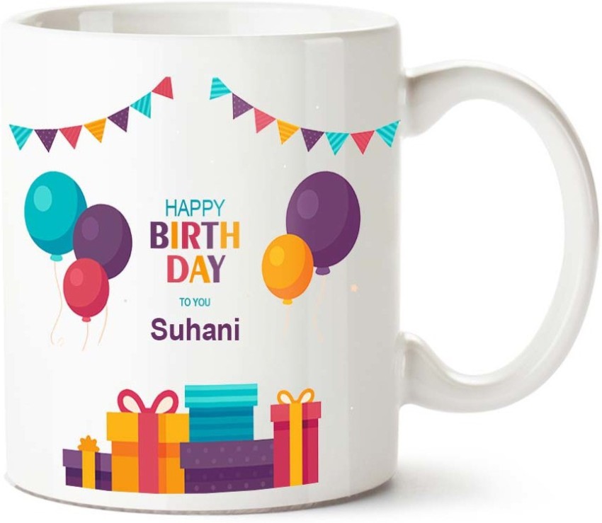 Buy Huppme Happy Birthday Suhani Inner Black Coffee Name Mug Online at Low  Prices in India - Amazon.in