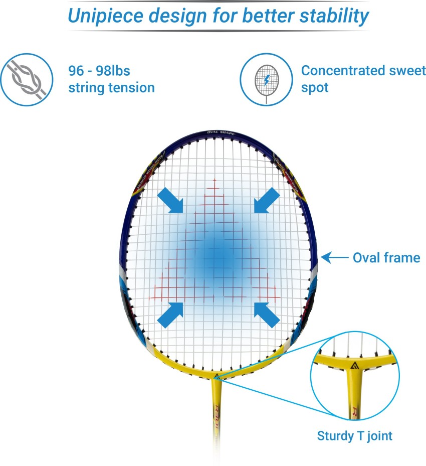 Adrenex by Flipkart R301 Blue, Yellow Strung Badminton Racquet - Buy Adrenex by Flipkart R301 Blue, Yellow Strung Badminton Racquet Online at Best Prices in India