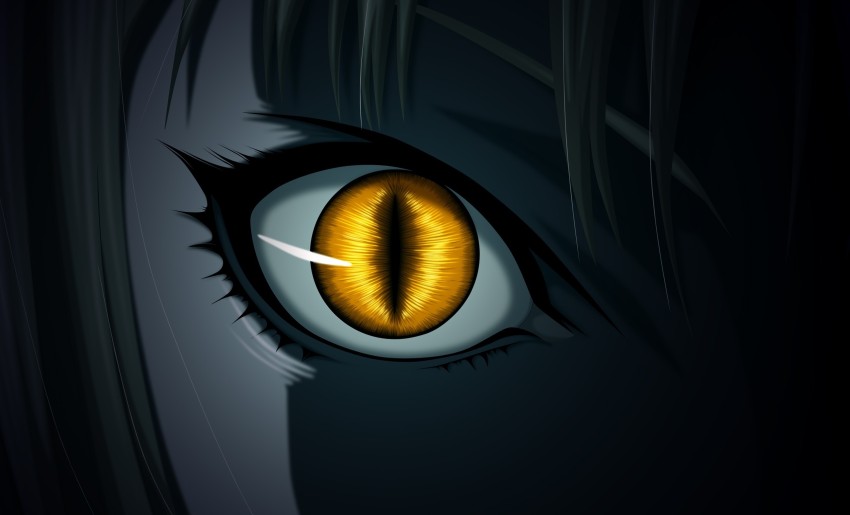 anime animegirl brownhair yelloweyes  Anime Girl With Brown Hair And Yellow  Eyes HD Png Download  Transparent Png Image  PNGitem