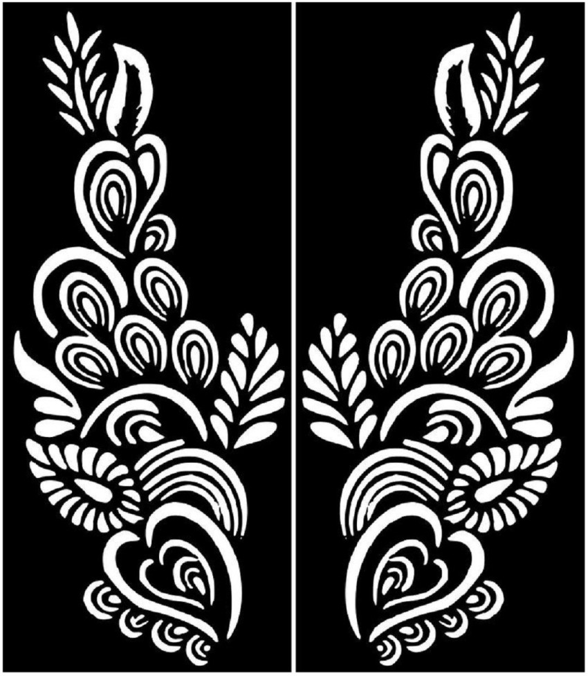 IVANA'S Henna Tattoo Stencil (Set of 2) Temporary (Design-82 ...