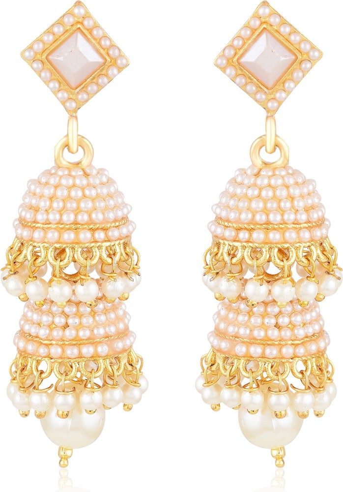 Peora Gold Plated Wedding Bridal Royal Handcrafted Enamel Meenakari Jhumki  Jhumka Earrings for Women Girls Stylish Jewellery  Amazonin Fashion