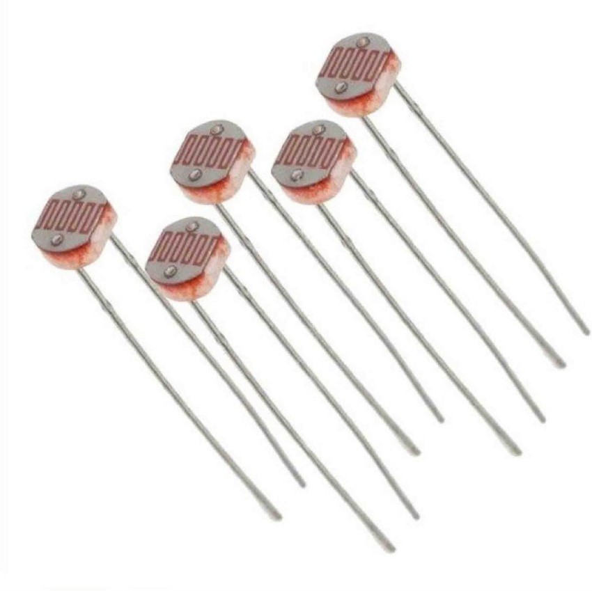 R G STORE 5Pcs-LDR SENSOR 5mm LIGHT DEPENDENT RESISTOR PHOTORESISTOR Electronic Components Electronic Hobby Kit Price in India - Buy R G STORE 5Pcs-LDR SENSOR 5mm GENUINE LIGHT DEPENDENT RESISTOR PHOTORESISTOR