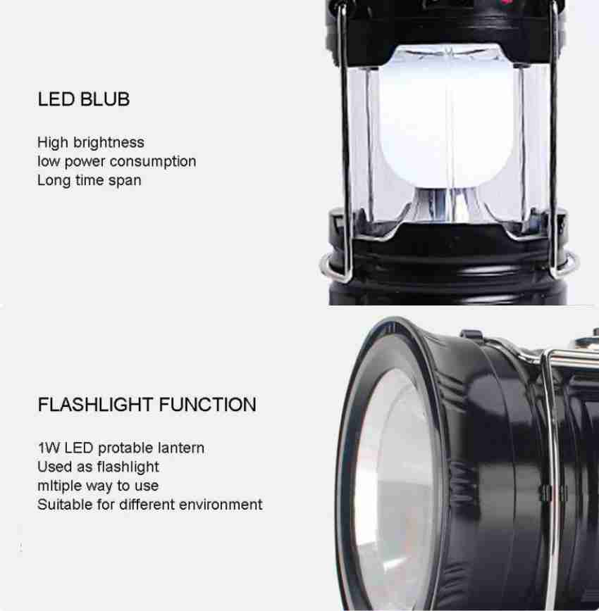 TSV LED Solar Camping Lantern, Lightweight USB Rechargeable