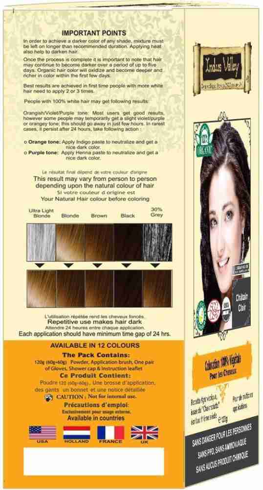 Indus Valley 100% Botanical Hair Color , Light Brown - Price in India, Buy Indus  Valley 100% Botanical Hair Color , Light Brown Online In India, Reviews,  Ratings & Features 