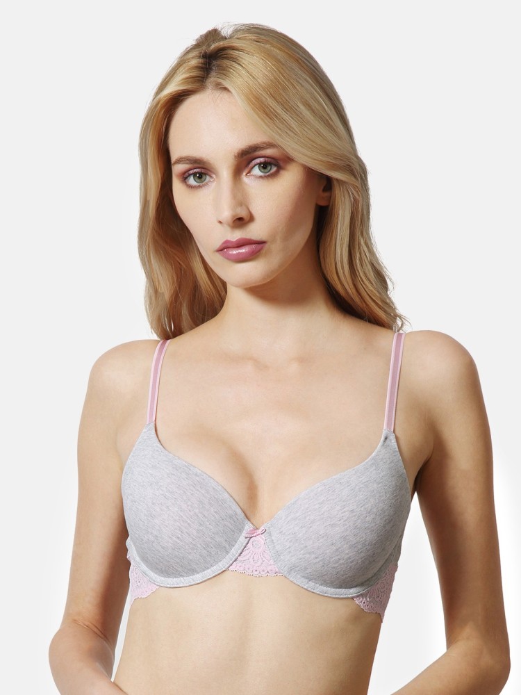 Blue WOMAN Fall in Love Lace Detailed Filled Push Up Bra 2797916