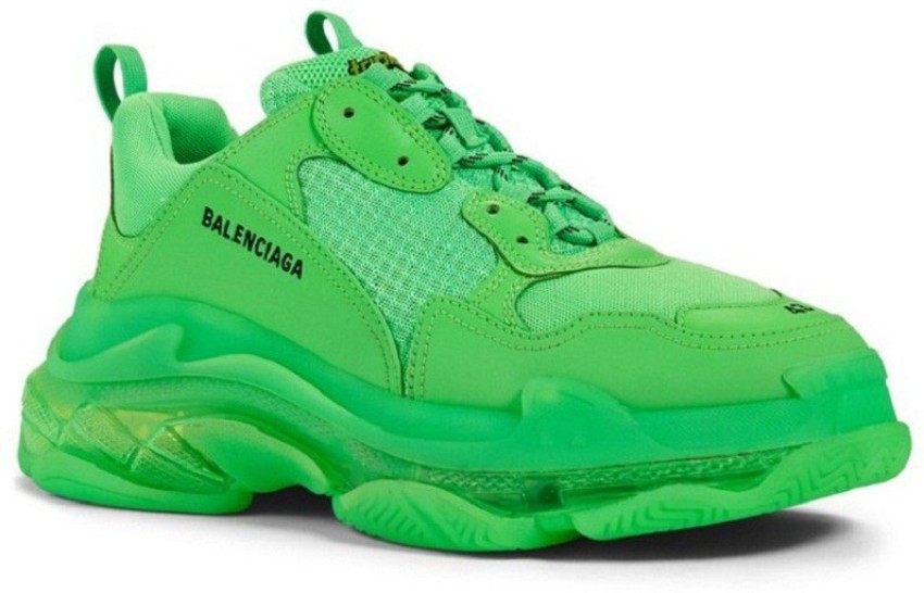 BALENCIAGA Balenciaga Triple S Neon Green Clear Sole Sneakers For Men  Buy BALENCIAGA  Balenciaga Triple S Neon Green Clear Sole Sneakers For Men Online at Best  Price  Shop Online for