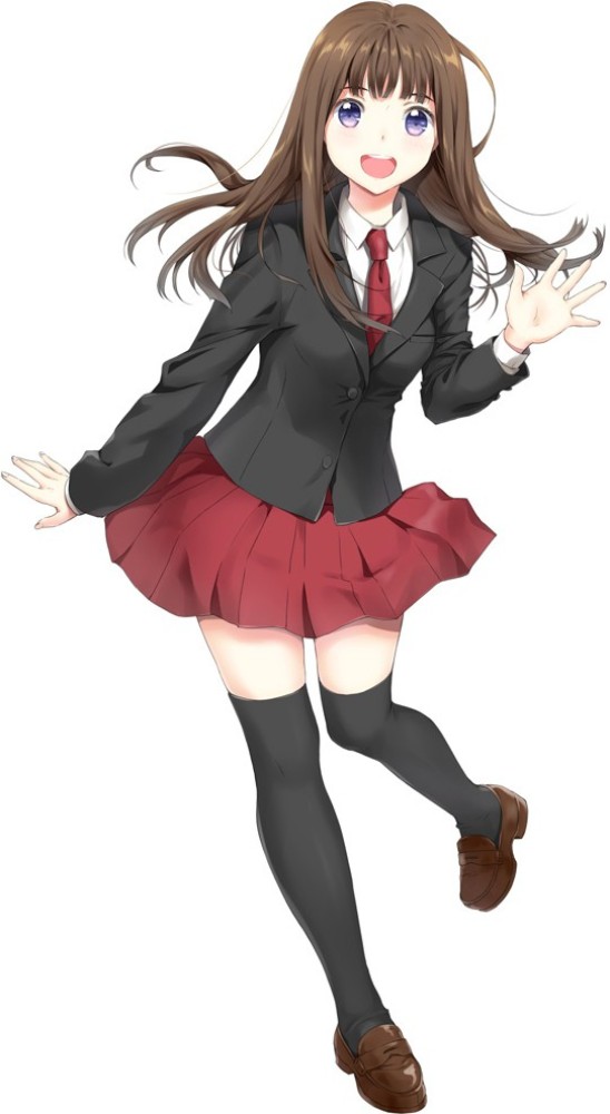 Anime Girl With Headphones Png  Anime Girl In High School Uniform PNG  Image  Transparent PNG Free Download on SeekPNG