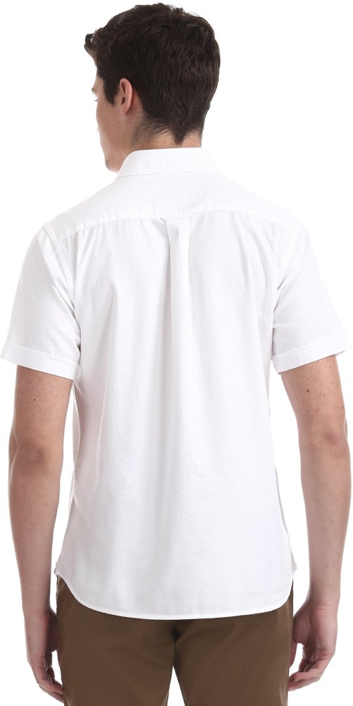 U.S. POLO ASSN. Men Solid Casual White Shirt - Buy U.S. POLO ASSN. Men  Solid Casual White Shirt Online at Best Prices in India