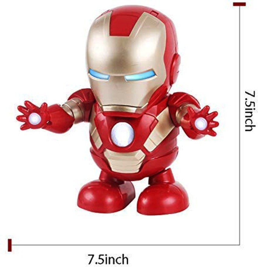 Wishkart Avengers Dancing Ironman Robot Toy 7.5 Inch Tall