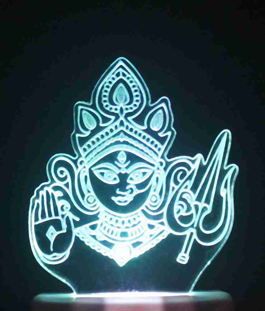 DIONA 3D ILLUSION DURGA MAA LED MULTICOLOR NIGHT LAMP Home Decor ...