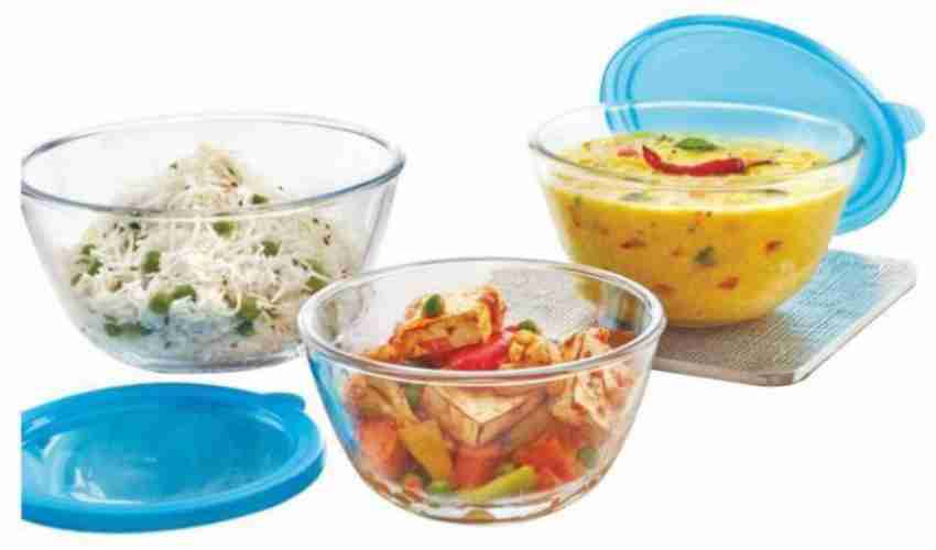 Buy Mixing & Serving Bowl w Blue Lid 500 ml at Best Price Online in India -  Borosil