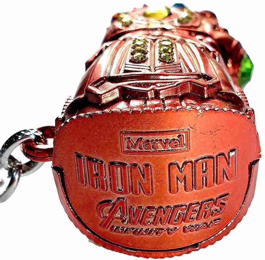 Marvel Avengers Endgame Iron Man Red Infinity Gauntlet Metal Keychain Key  chain