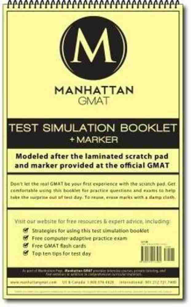 Manhattan GMAT Test Simulation Booklet w/ by Manhattan GMAT