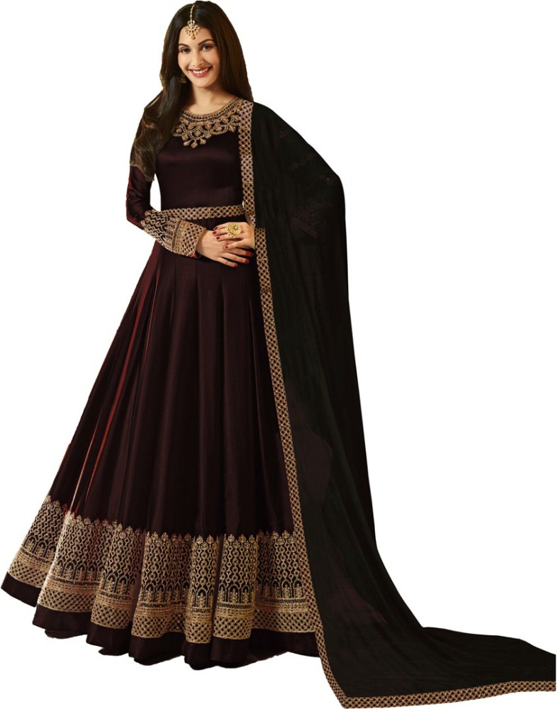 65 OFF on Latest Wize Collections Long Faux Georgette Anarkali Dress  Material on Snapdeal  PaisaWapascom