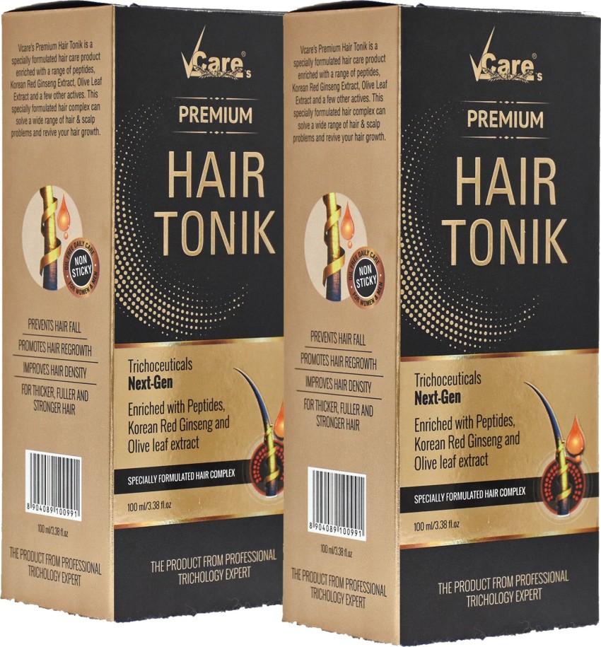 VCare Hair Growth Tonic For Women with Castor Oil and Olive Leaf  Extract-Best Scalp Vitalizer