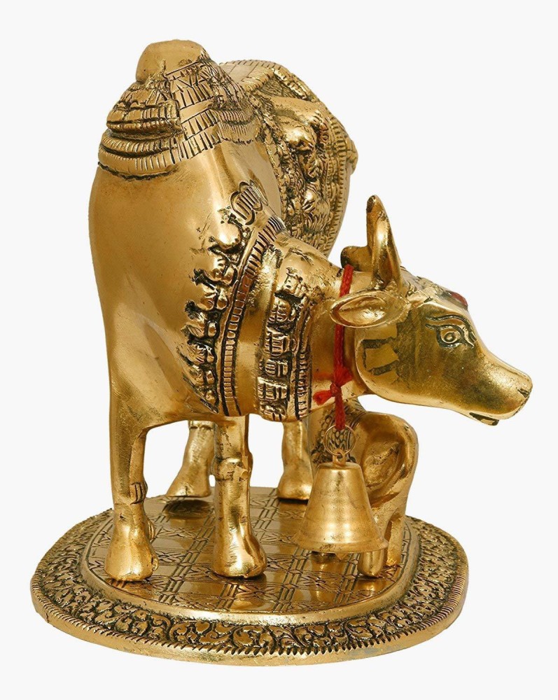 Khushi Kamdhenu Cow(Big)Calf Holy Wishing Fulfilling Gomata Statue ...