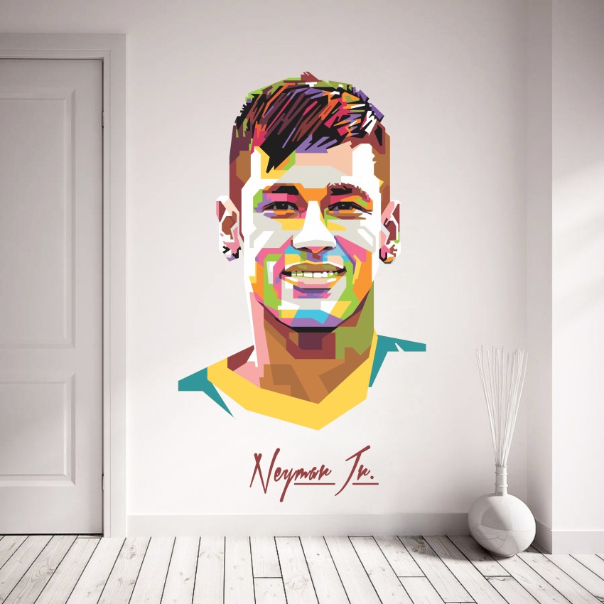 Saiii Designs 3 cm Brazil neymar jr jersey Self Adhesive Sticker