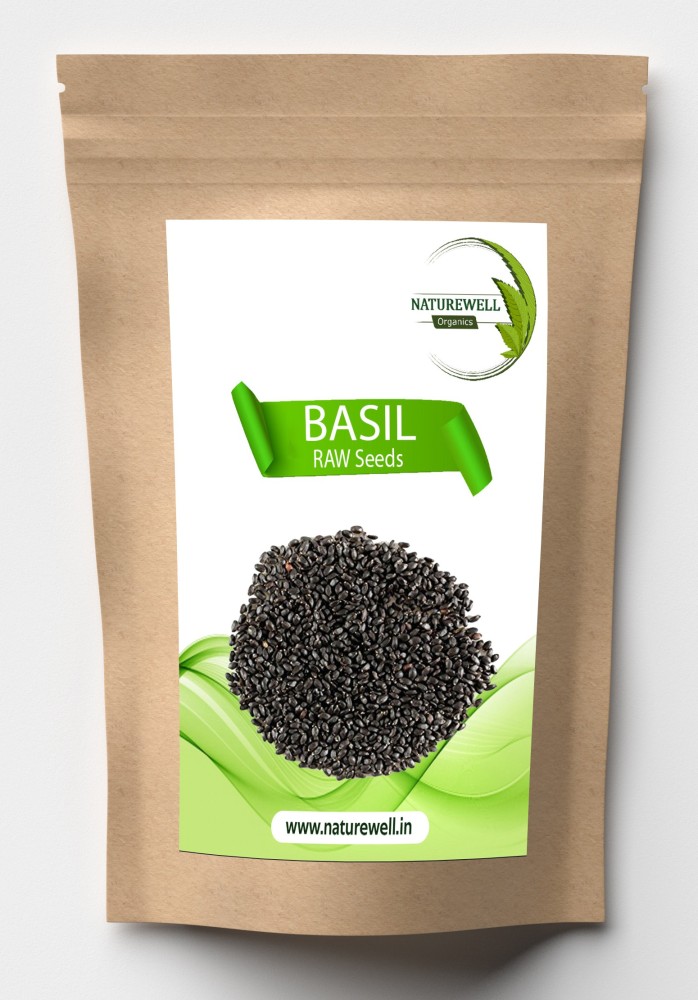 Naturewell Basil Seeds Tukmariya Sabja Bapji Seed for Protein Iron Folic acid and Dietary Fibre Calcium Anti Oxidents for Weight Loss