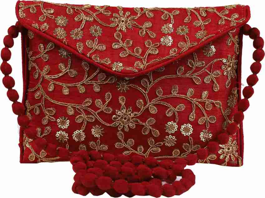 Women's Rajasthani Designer Clutch Purse Sling Bag Cross Body Bag Bridal Purse - Ritzie | Trendia Global