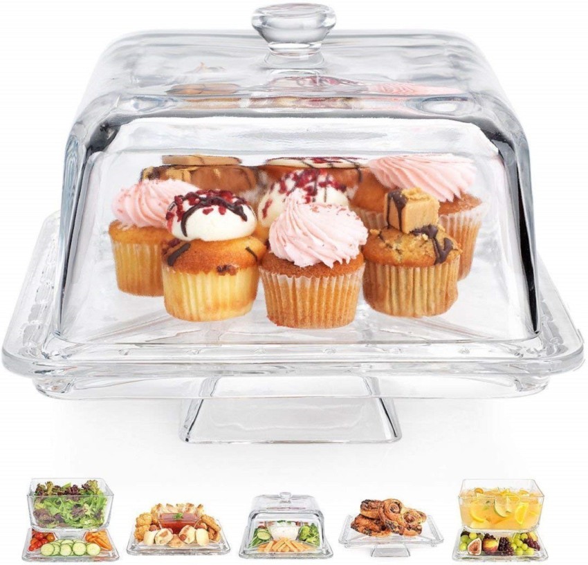 Cake Trust Clear Acrylic Serving Dish, 34x19cm, Multi-Purpose