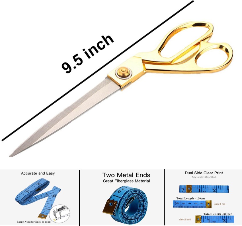 Fabric Tailors Scissors Gold Stainless Steel Sharp Dressmaker Scissors  Strong Long Large Kitchen Scissors Heavy Duty Multi Purpose Shears For  Sewing C