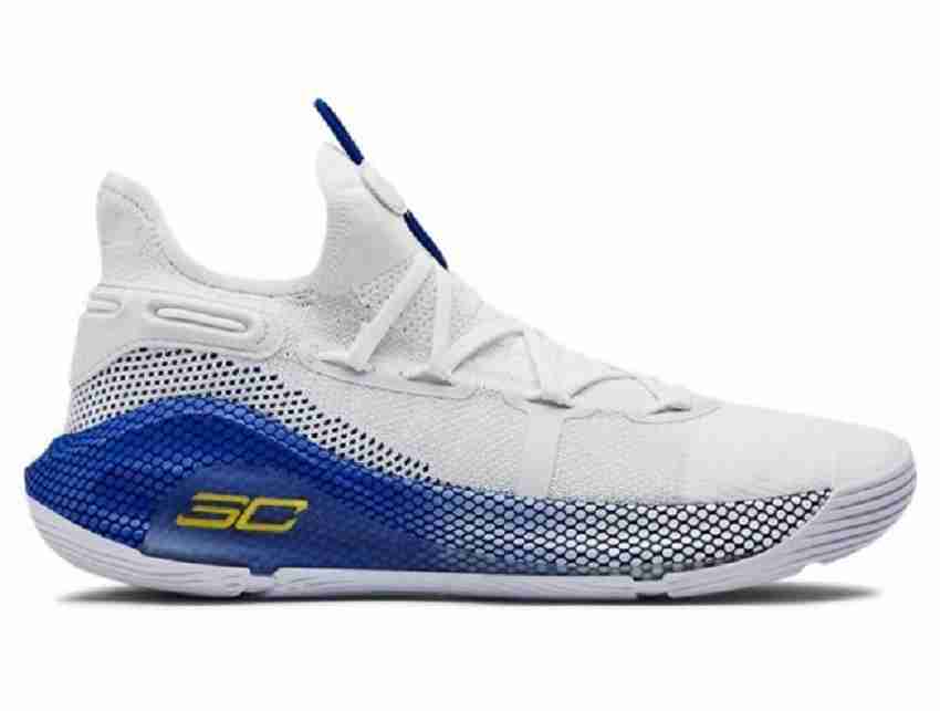 Stephen Curry UA Curry 6 Dub Nation White/Blue Basketball Shoes For Men  - Buy Stephen Curry UA Curry 6 Dub Nation White/Blue Basketball Shoes  For Men Online at Best Price - Shop
