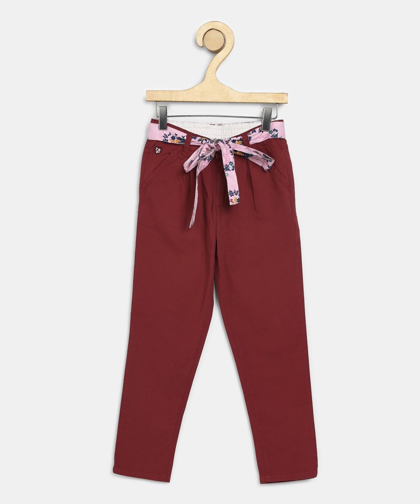 US POLO ASSN Slim Fit Girls Red Trousers  Buy US POLO ASSN Slim Fit  Girls Red Trousers Online at Best Prices in India  Flipkartcom
