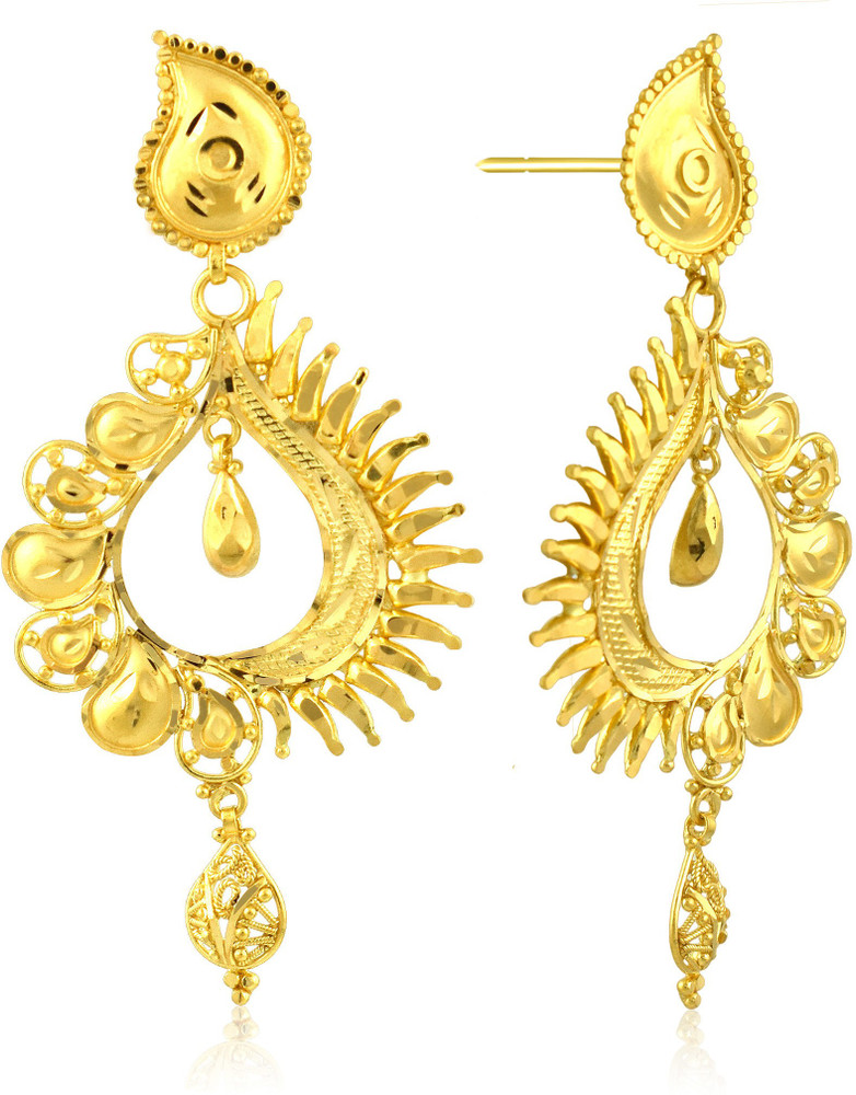 Senco Gold 22k 916 Yellow Gold Drop Earrings for Women  Amazonin  Fashion