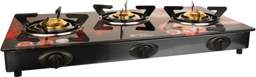 surya aksh 3 burner glass top