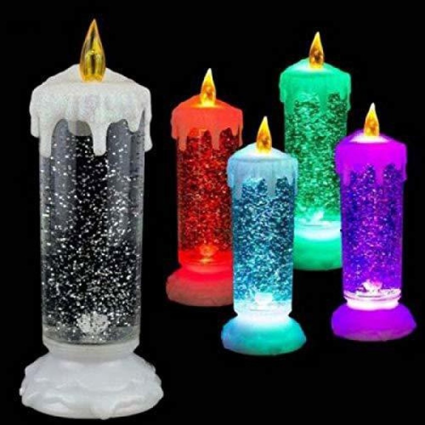 Glo Zone Color-Changing Scented Ceramic Christmas Holiday Candle