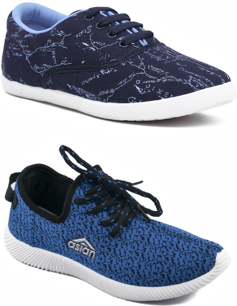Asian sneakers blue casual sales shoes