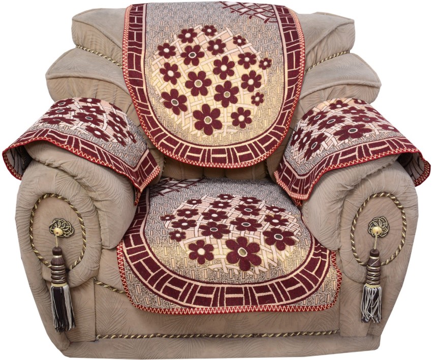 ROUGE Cotton Abstract Sofa Cover Price in India - Buy ROUGE Cotton Abstract Sofa  Cover online at