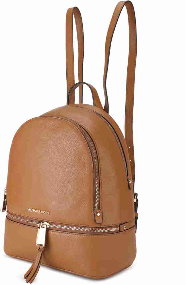 MICHAEL KORS RHEA ZIP 2.5 L Backpack BROWN - Price in India