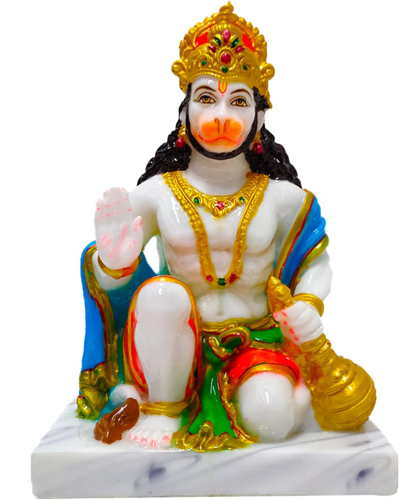 FABZONE Lord Mahavir Hanuman God Bajrangbali Marble Idol Statue ...