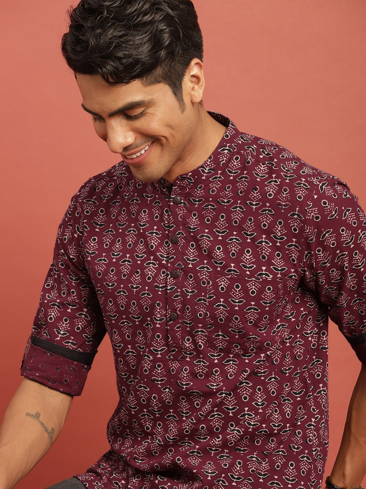 Buy Taavi Men Printed Straight Kurta 