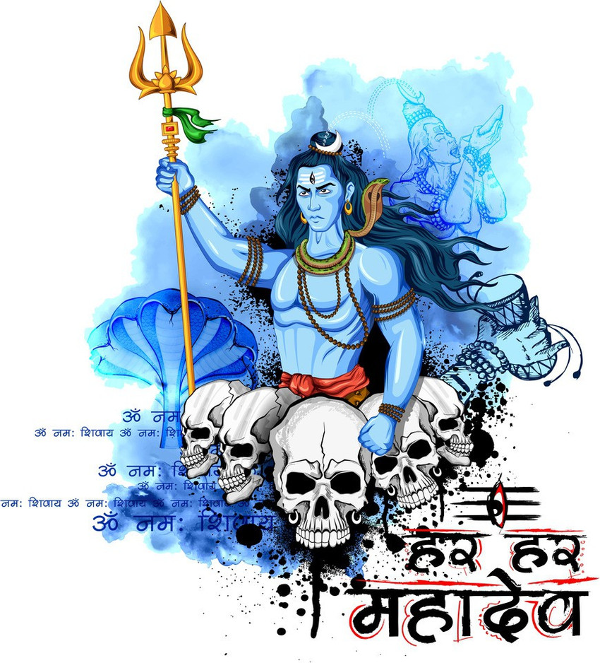 KD blue background wth shanker ji Sticker Poster| Paper Print ...