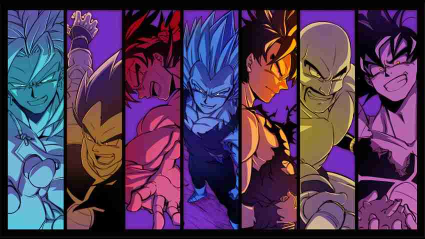 KD goku and vegeta ssj2goku and vegeta ssj2 sticker poster, dragon ball z  poster, anime poster, size:12x18 inch