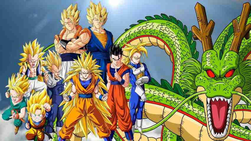 Anime, Dragon Ball, Goku, Gohan (Dragon Ball), Trunks (Dragon Ball), Vegeta  (Dragon Ball), HD wallpaper