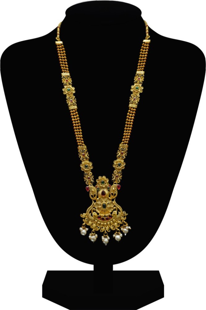 LOOK ETHNIC Copper, Alloy Gold-plated Multicolor Jewellery Set