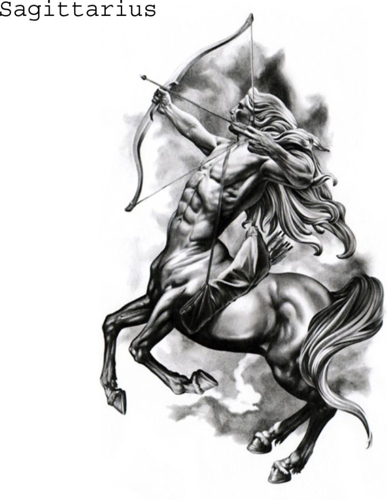 Sagittarius zodiac sign tattoo sketch  done by elenoosh on DeviantArt