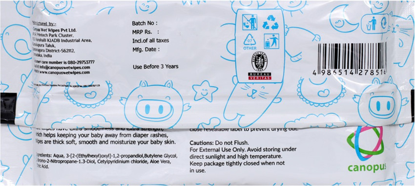 Canopus wet best sale wipes pvt ltd
