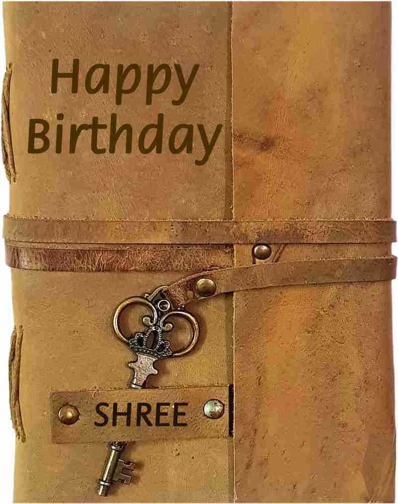 DI-KRAFT Happy Birthday SHREE Embossed Leather Diary Writing ...