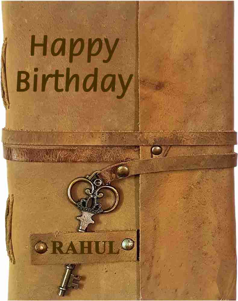 DI-KRAFT Happy Birthday RAHUL Embossed Leather Diary A5 Diary ...