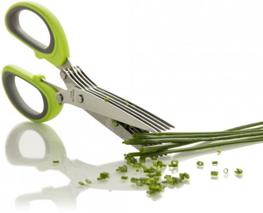 1pc Stainless Steel Multi Blade Herb Scissors With Cleaning Comb Used For  Cutting Cilantro, Green Onion, Etc.