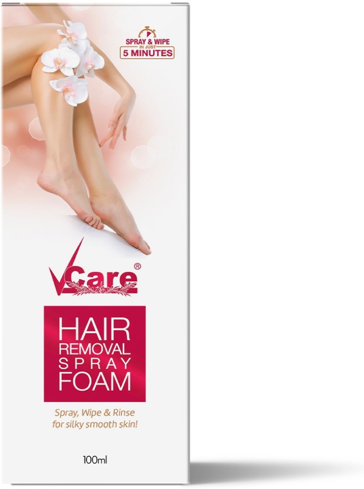 Buy Vcare Hair Removal Spray Foam 50 ml Pack Of 2 Best instant Hair  Removal Spray Foam  Spray Wipe  Rinse for silky smooth skin without Pain   Nourishes the skin