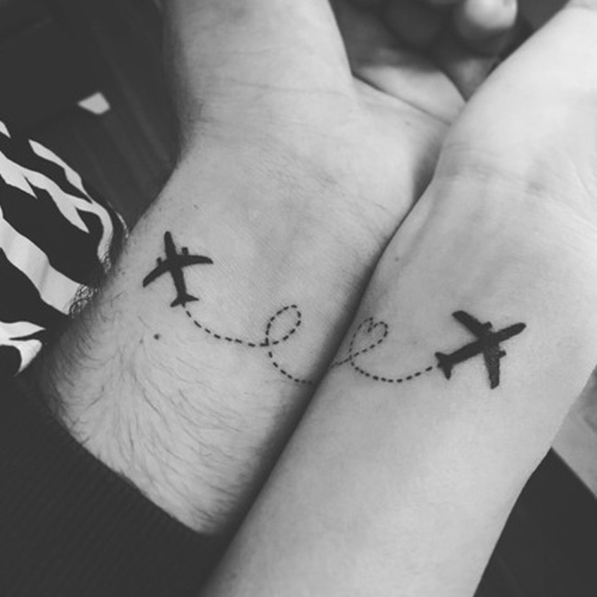 Buy Heart Plane Tattoo Online In India  Etsy India