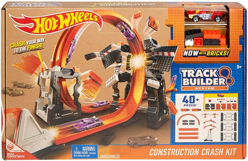 hot wheels track builder construction crash kit