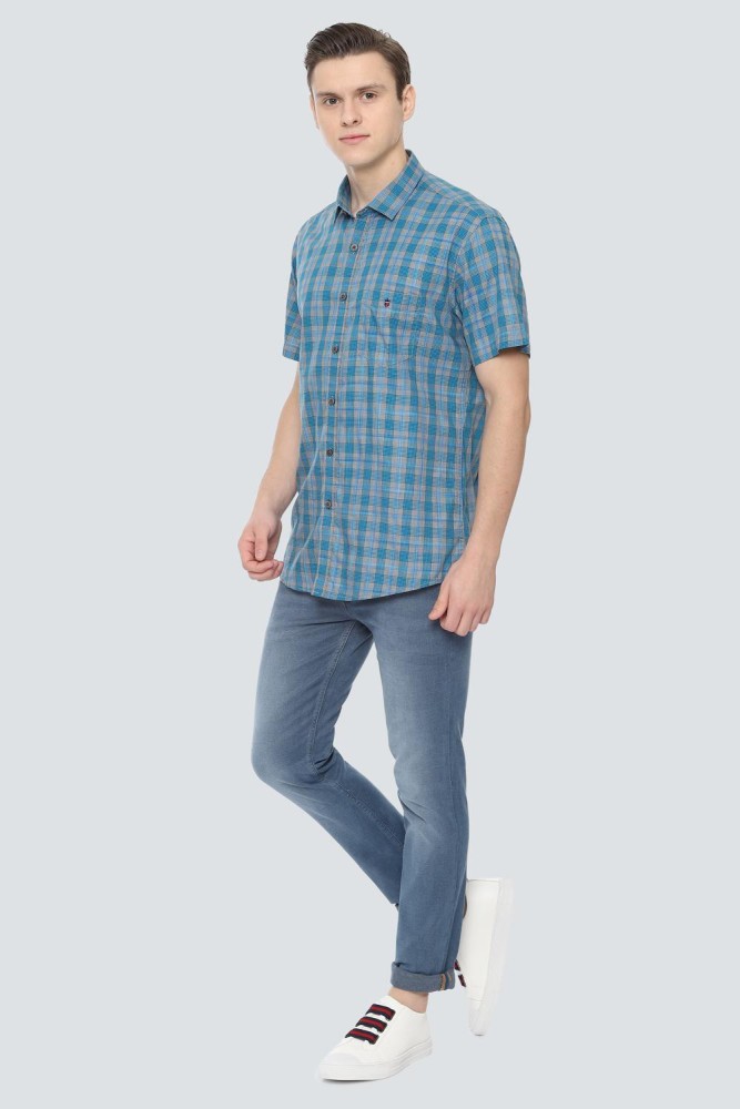 BRAND:-LOUIS PHILIPPE CHECK SHIRTS HALF SLEEVES* _FABRIC:- cooL